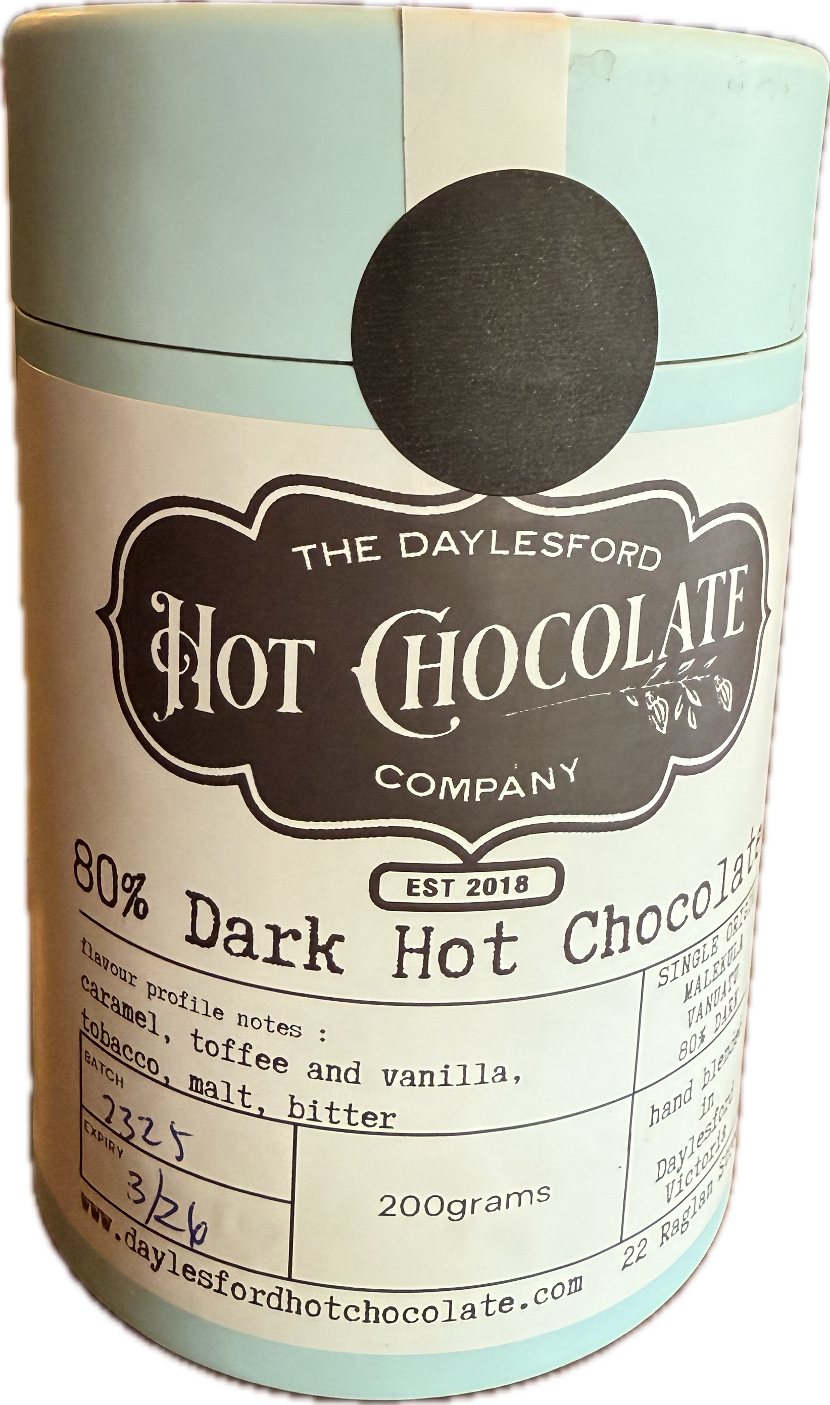 80% Dark Single Origin Hot Chocolate | The Daylesford Hot